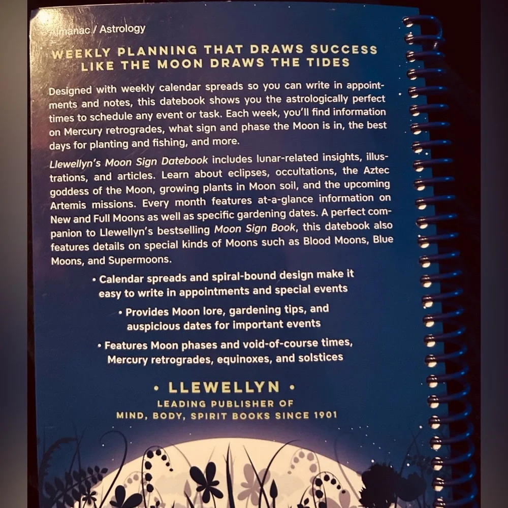 Unused 2024 moon sign calendar datebook, planner. Really neat!